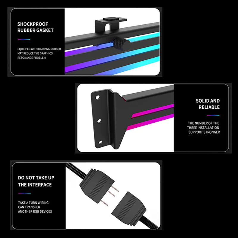 3PIN ARGB GPU Support Bracket