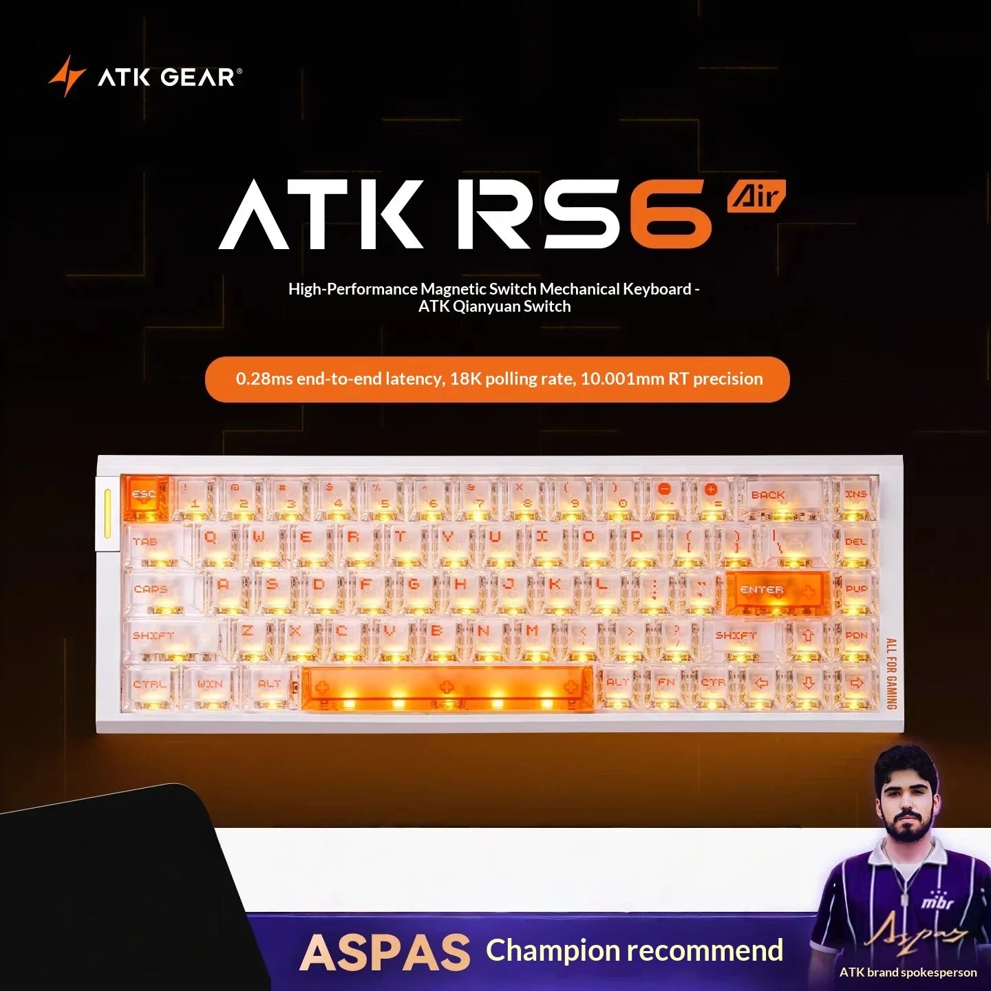 ATK RS6 Air Magnetic Gaming Keyboard