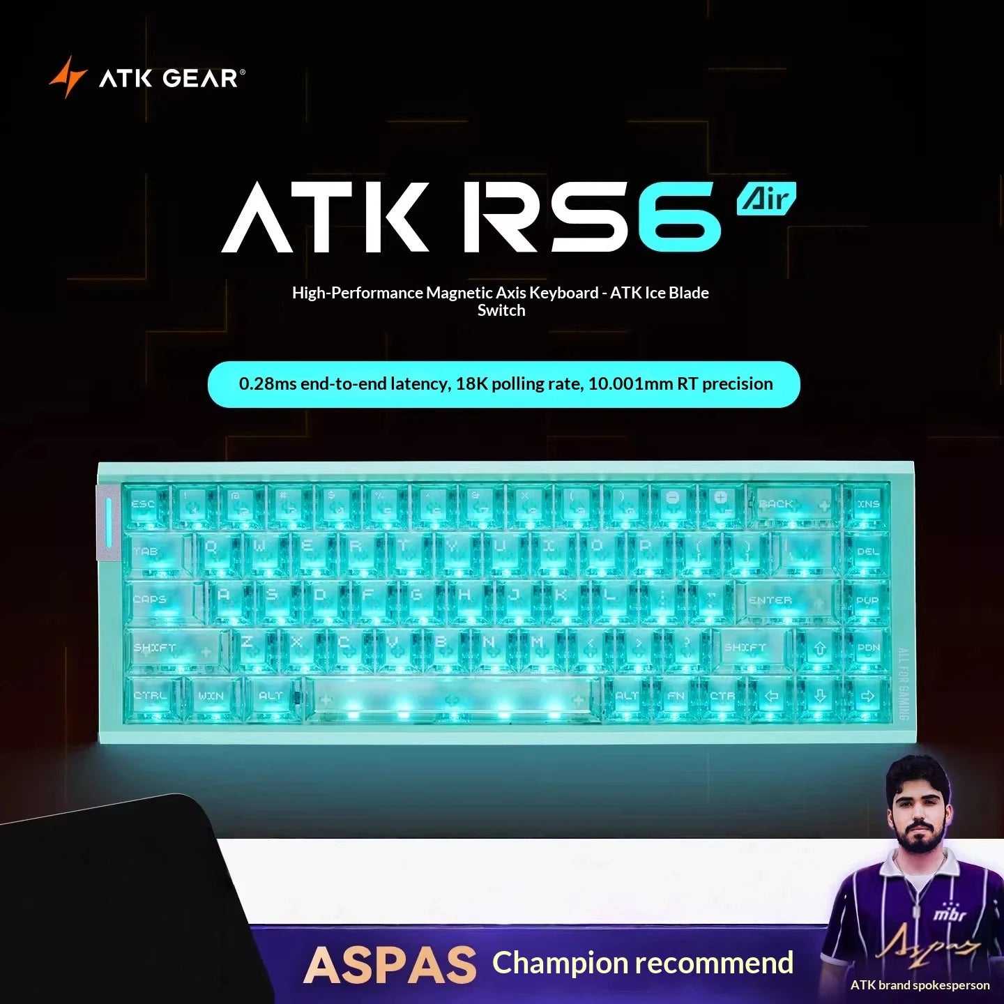 ATK RS6 Air Magnetic Gaming Keyboard