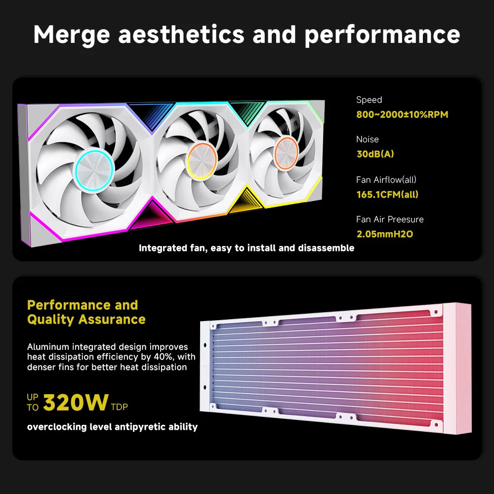 Jungle Leopard Pro Flow 360 ARGB LCD Screen AIO Liquid CPU Cooler