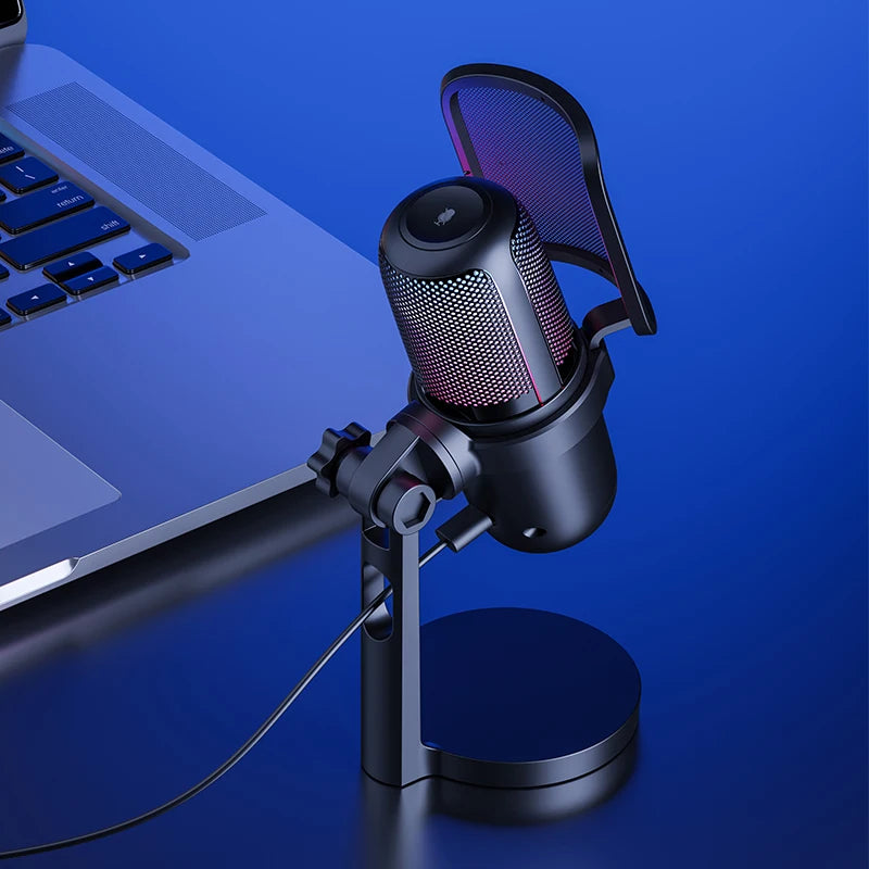Gaming Cardioid RGB Condenser Microphone for Streaming & Recording