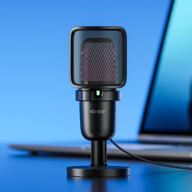 Gaming Cardioid RGB Condenser Microphone for Streaming & Recording