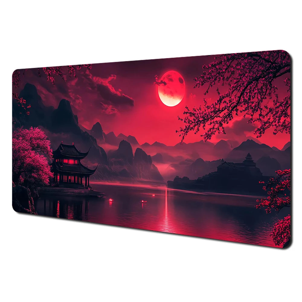 Red & Black Landscape XXL Gaming Mouse Pad – Large Desk Mat