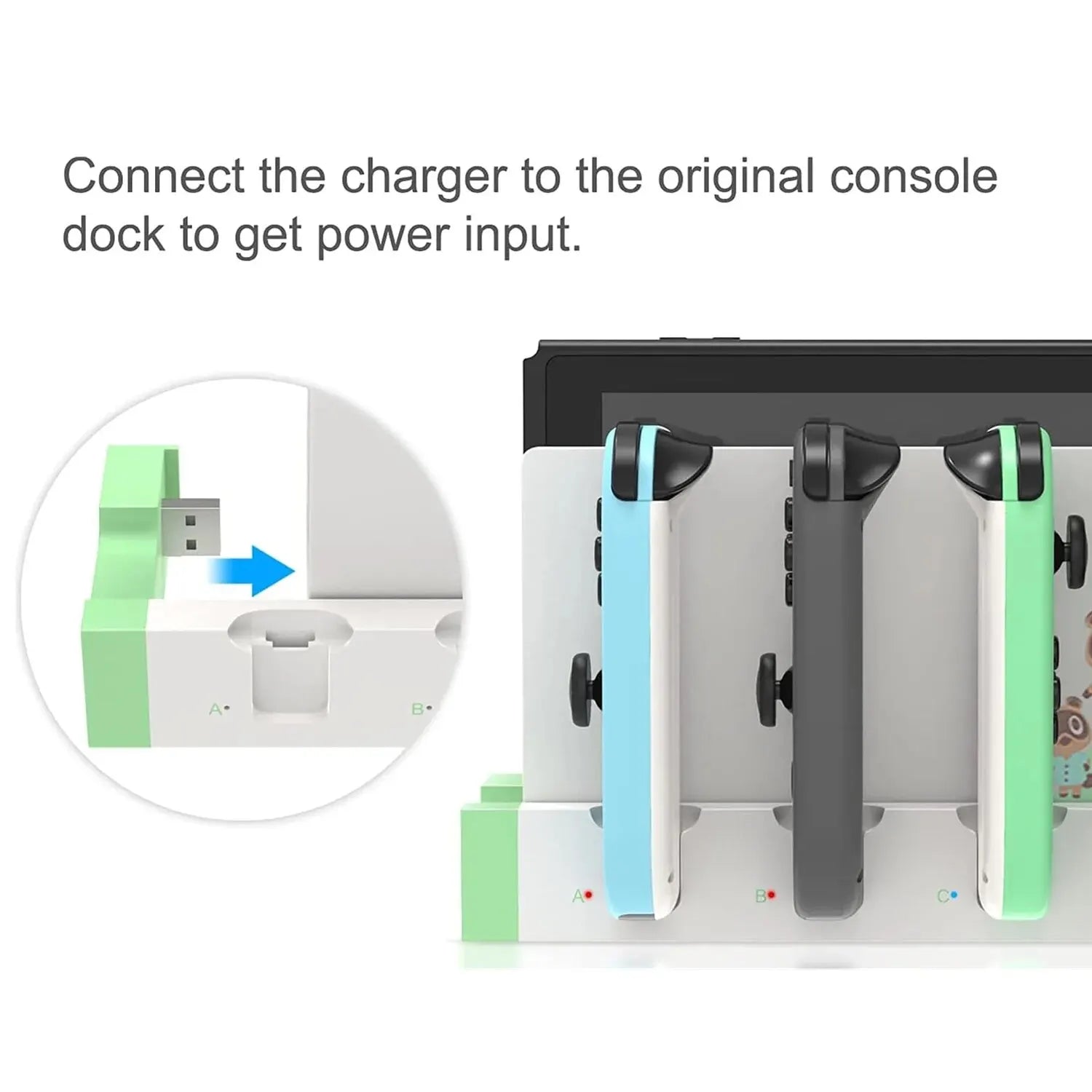 Nintendo Switch Joy-Con Charging Dock Station – 4 Controller Charger for Switch & OLED