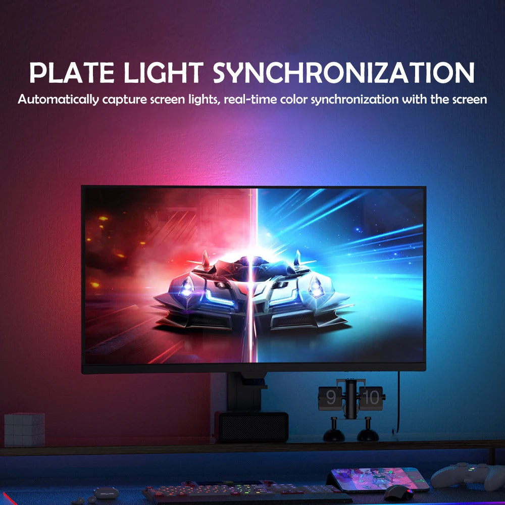 RGB Gaming Monitor Backlight LED Strip – Smart APP Sync Ambient Lighting