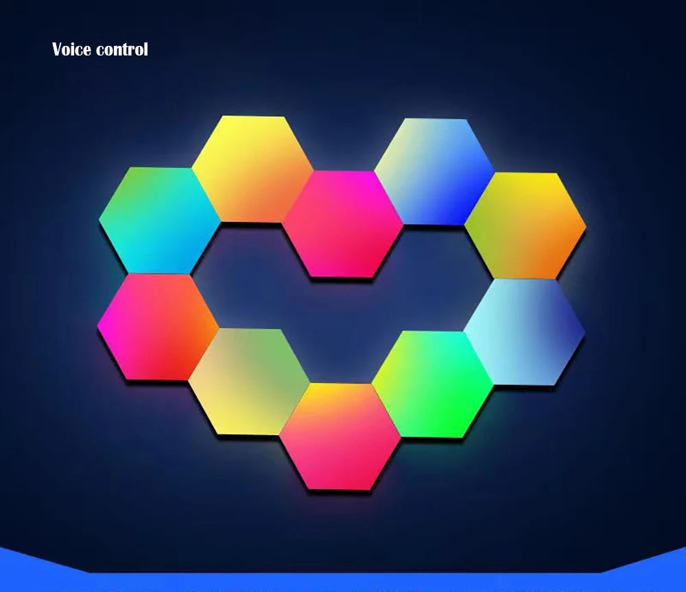 LED Hexagon Wall Panels – Smart APP RGB Gaming Lights