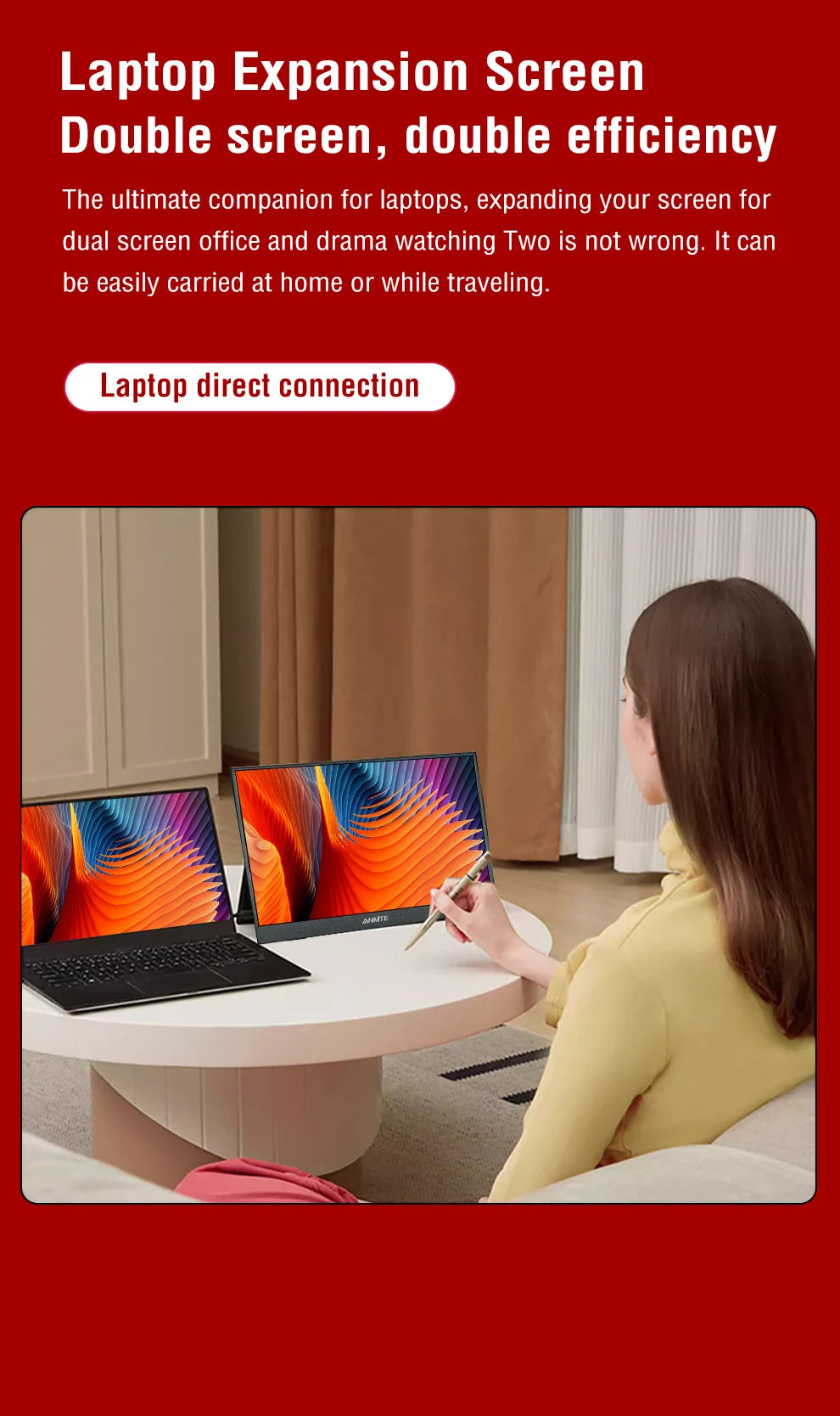 ANMITE 14-Inch Portable Monitor – Touch & Non-Touch Gaming Display