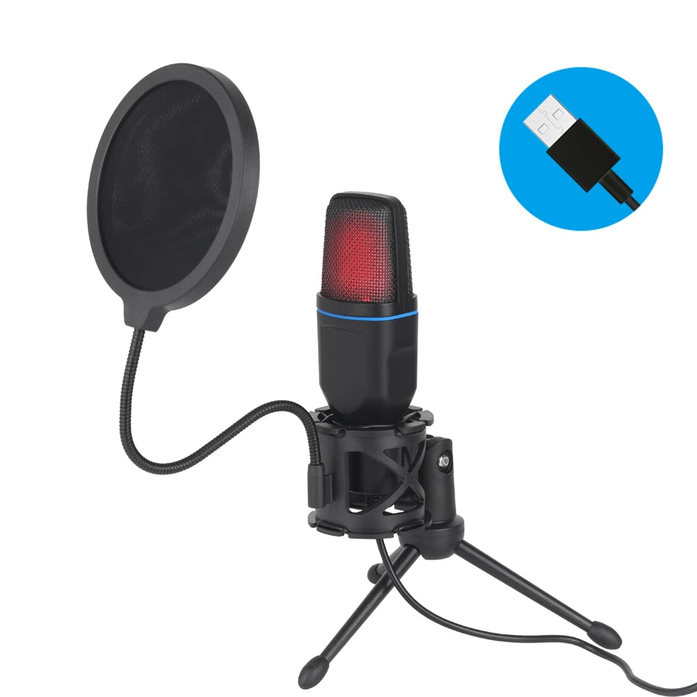 Gaming Microphone RGB USB for Streaming, Podcast & PC Recording
