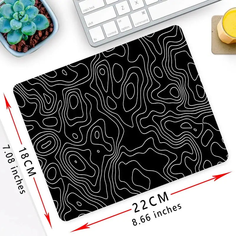 XXL Topographic Gaming Mouse Pad – Extended Desk Mat