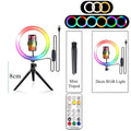 RGB Ring Light with Tripod & Remote Control for Streaming & Content Creation