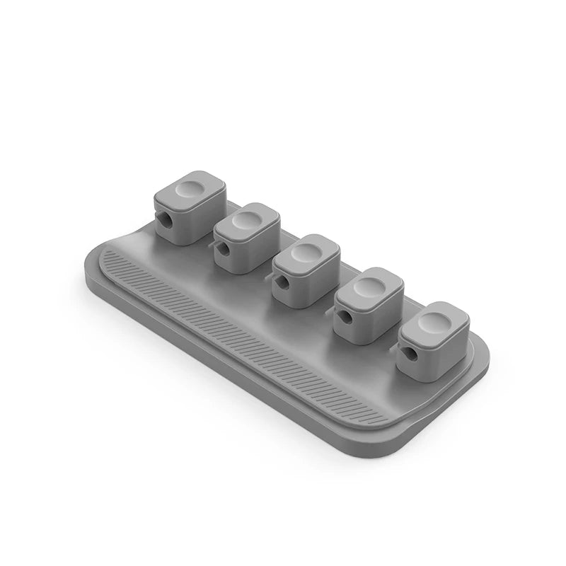 Magnetic Silicone Cable Organizer – Adhesive Cord Management Clip for Car, Desk & Office