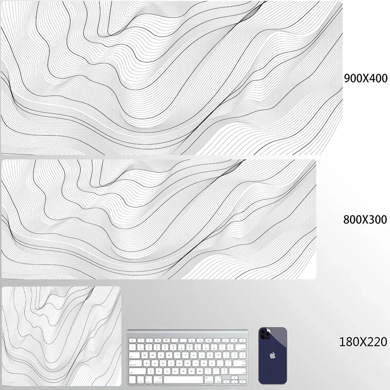 XXL Topographic Gaming Mouse Pad – Extended Desk Mat
