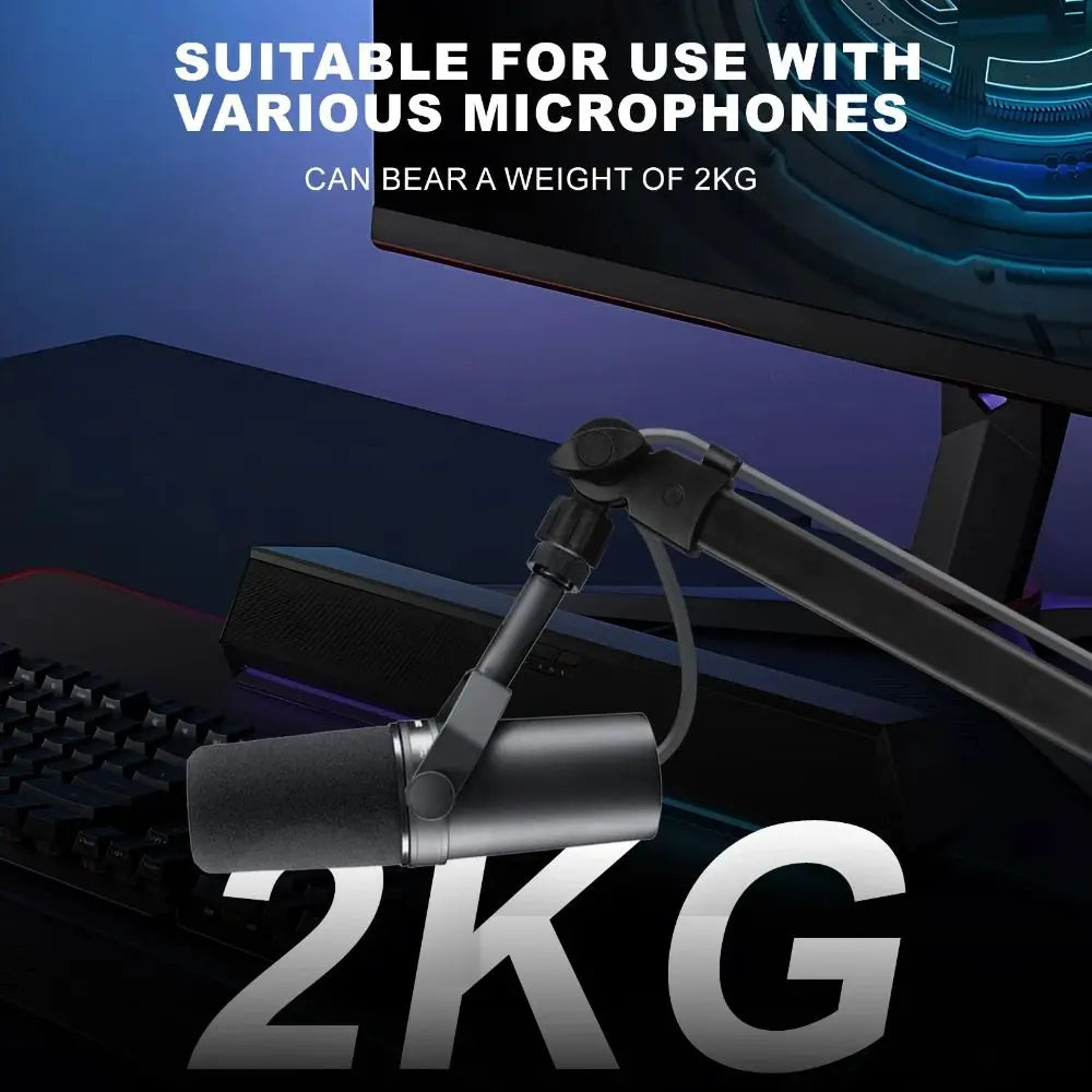 360° Adjustable Mic Boom Arm – Streaming Desk Mount
