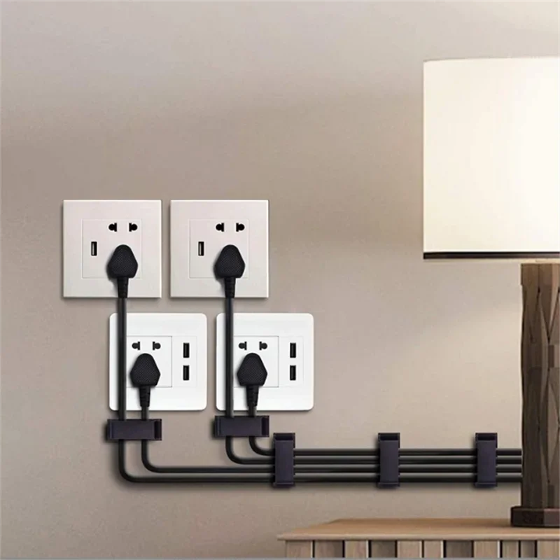 Cable Management Clips – Adhesive Wire Organizer for Desk, PC & Home Setup