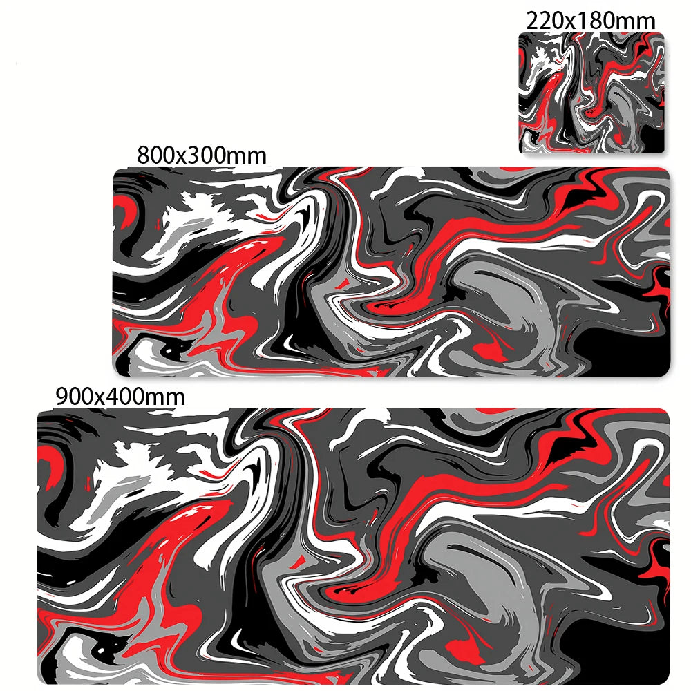 XXL Black & White Strata Gaming Mouse Pad – Extended Desk Mat