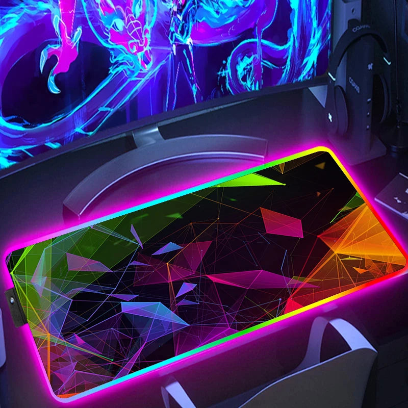RGB Hexagon Gaming Mouse Pad – XXL LED Desk Mat