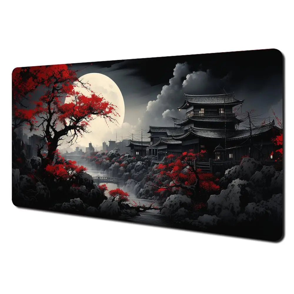 Red & Black Landscape XXL Gaming Mouse Pad – Large Desk Mat