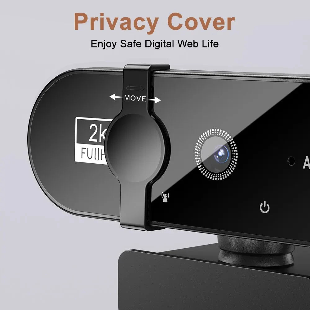 4K HD USB Webcam with Microphone & Autofocus for Streaming and Video Calls