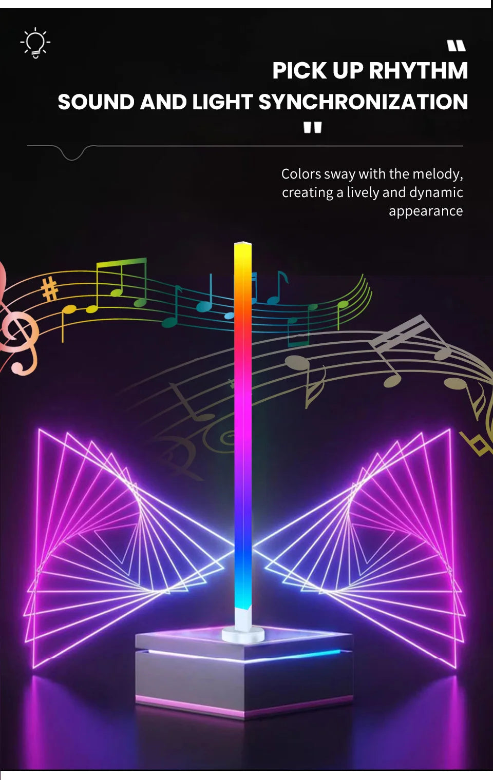 RGB LED Corner Floor Lamp – Smart APP & Remote Control Ambient Light