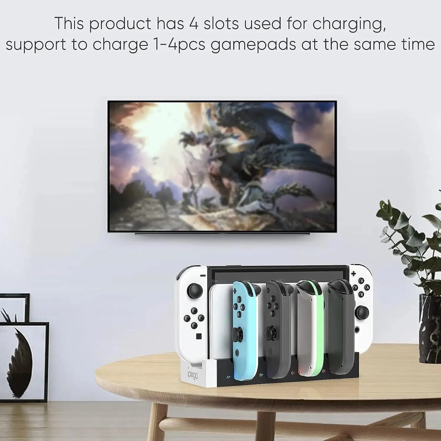 Nintendo Switch Joy-Con Charging Dock Station – 4 Controller Charger for Switch & OLED