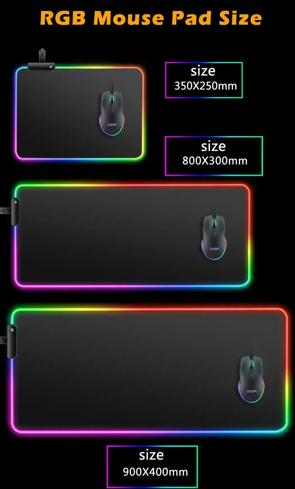 RGB Hexagon Gaming Mouse Pad – XXL LED Desk Mat