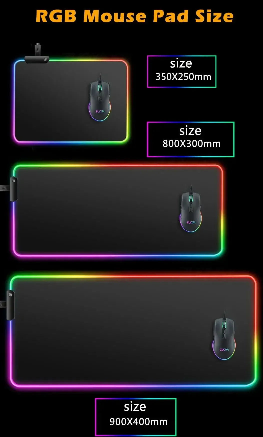 RGB Hexagon Gaming Mouse Pad – XXL LED Desk Mat