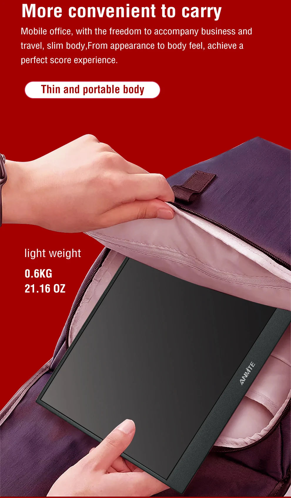 ANMITE 14-Inch Portable Monitor – Touch & Non-Touch Gaming Display