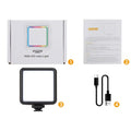 MiniFocus RGB Video Light – Rechargeable LED Camera Light for Streaming, Photography & Video