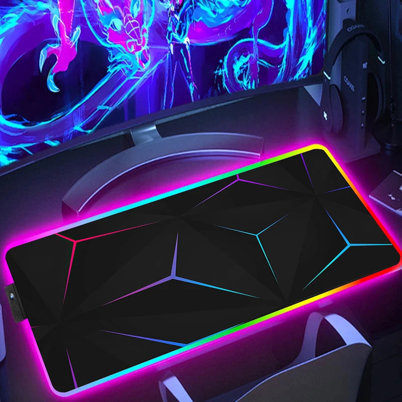 RGB Hexagon Gaming Mouse Pad – XXL LED Desk Mat