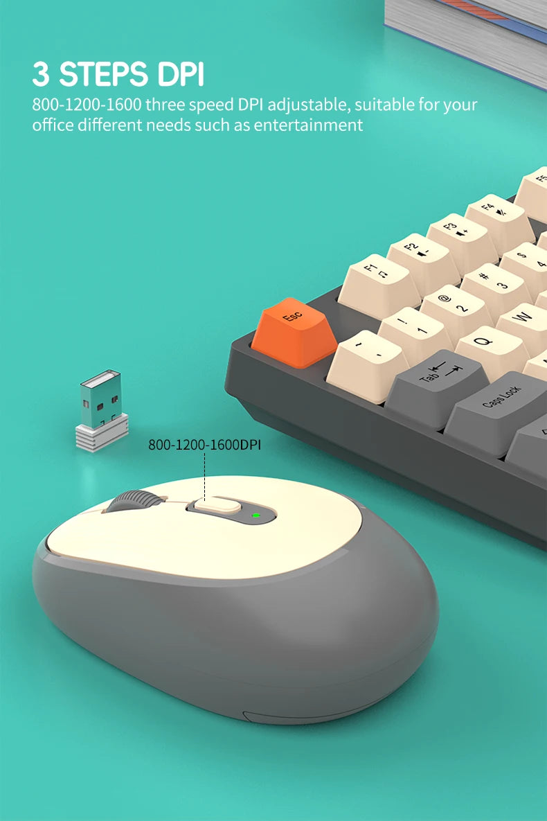 Shipadoo Wireless Keyboard & Mouse Combo – Ergonomic Bluetooth Gaming Set