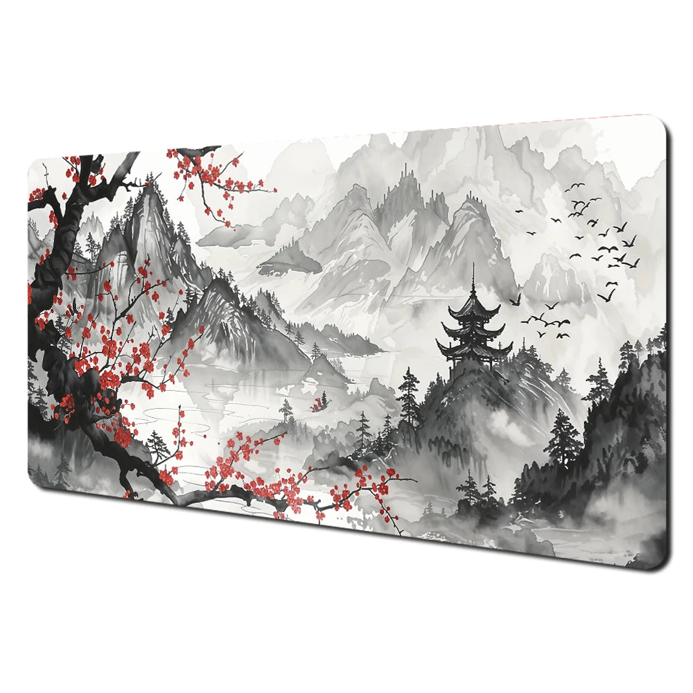 Red & Black Landscape XXL Gaming Mouse Pad – Large Desk Mat