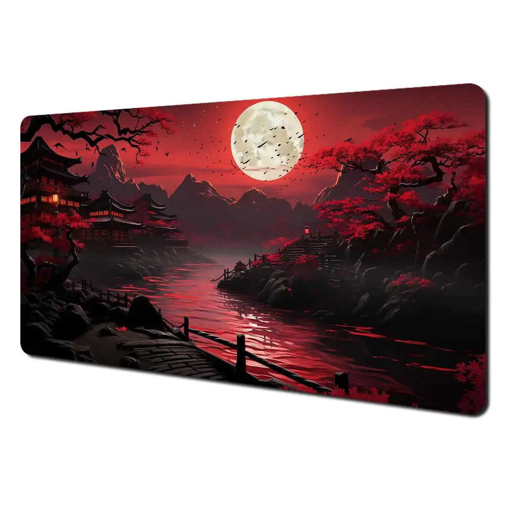 Red & Black Landscape XXL Gaming Mouse Pad – Large Desk Mat
