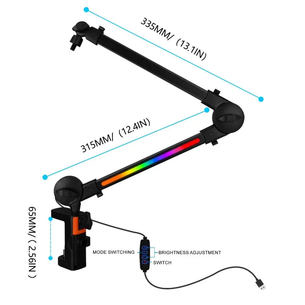 360° Adjustable Mic Boom Arm – Streaming Desk Mount