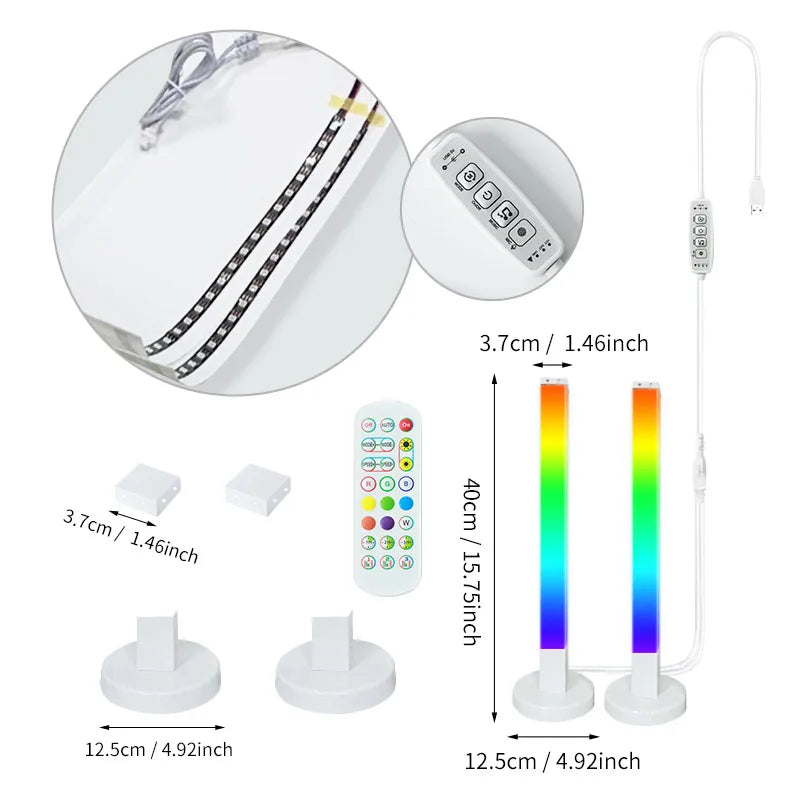 RGB LED Corner Floor Lamp – Smart APP & Remote Control Ambient Light