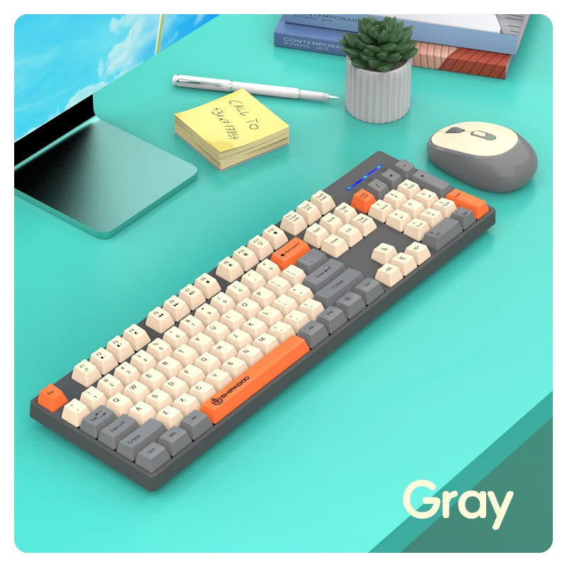 Shipadoo Wireless Keyboard & Mouse Combo – Ergonomic Bluetooth Gaming Set