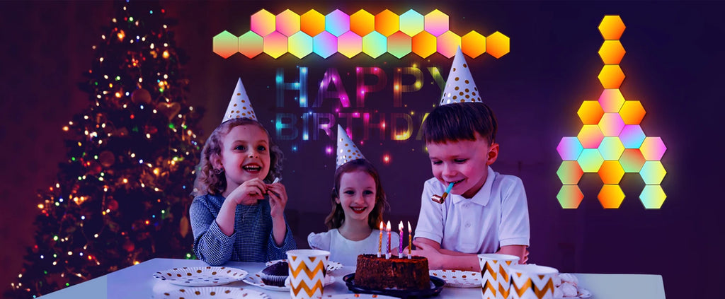 RGB Hexagon LED Wall Panels – Smart App-Controlled Gaming Room Lights