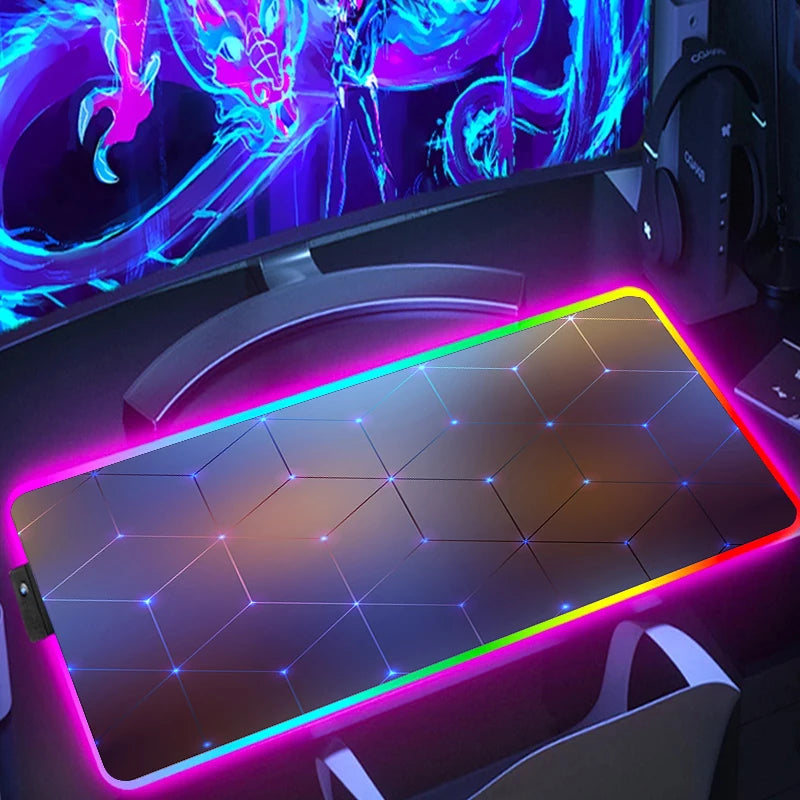 RGB Hexagon Gaming Mouse Pad – XXL LED Desk Mat
