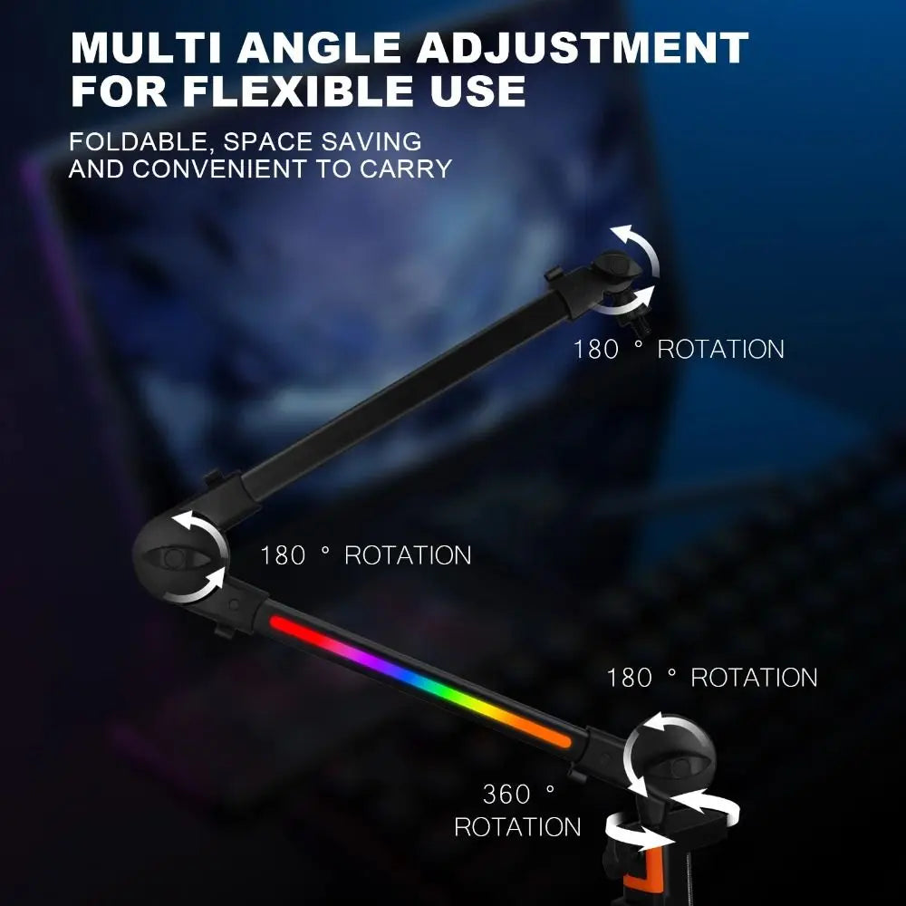 360° Adjustable Mic Boom Arm – Streaming Desk Mount