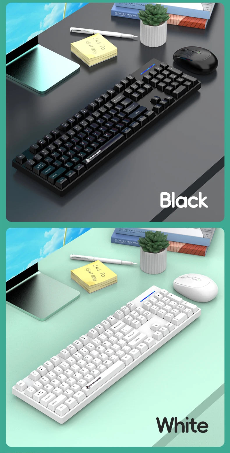 Shipadoo Wireless Keyboard & Mouse Combo – Ergonomic Bluetooth Gaming Set