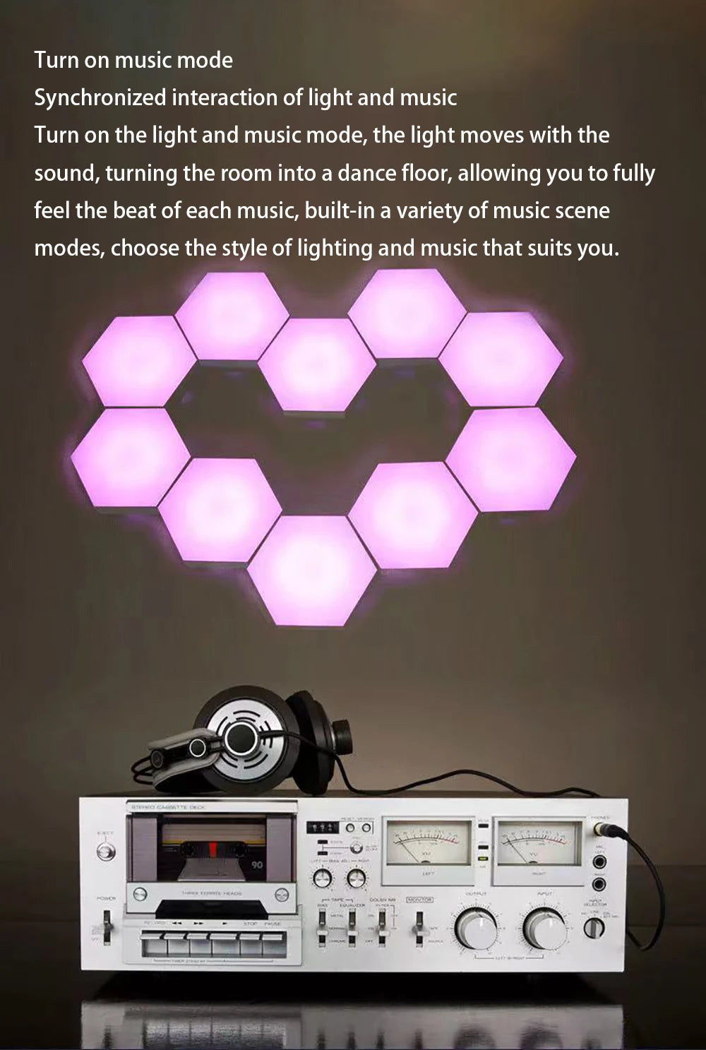 LED Hexagon Wall Panels – Smart APP RGB Gaming Lights
