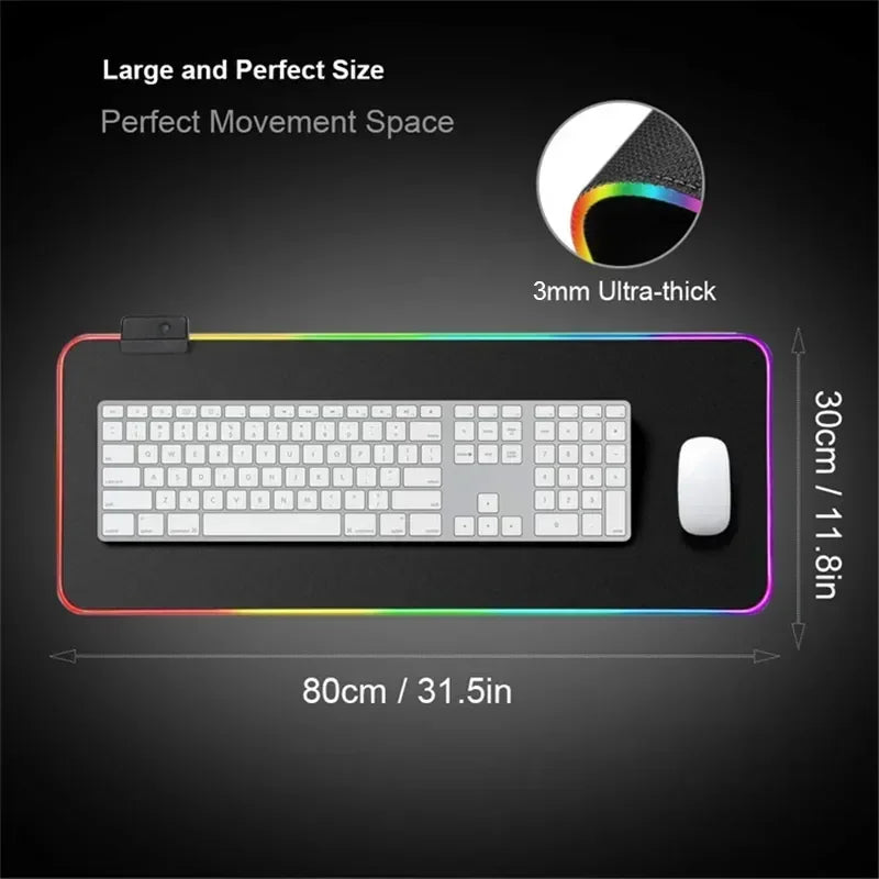 RGB Hexagon Gaming Mouse Pad – XXL LED Desk Mat