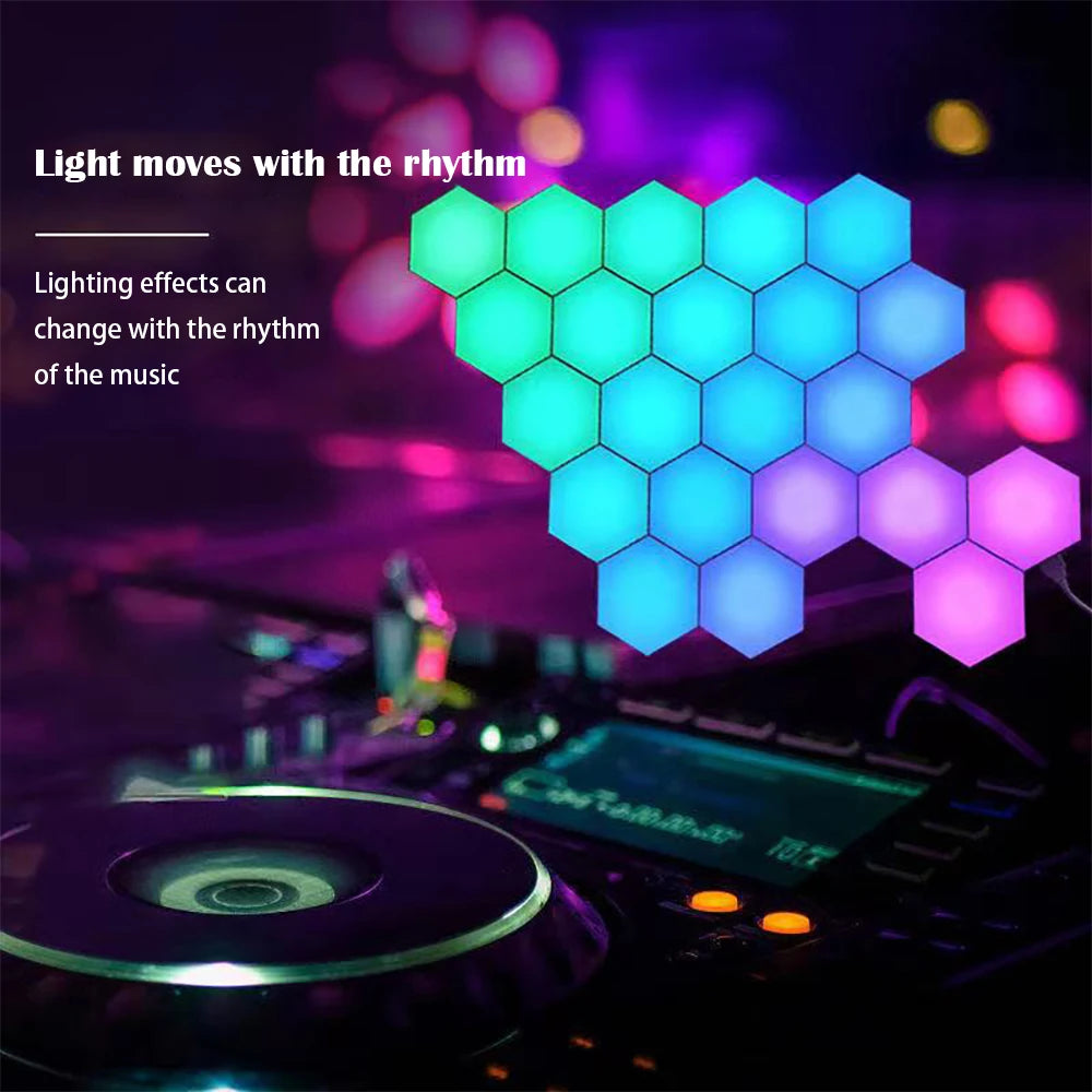 LED Hexagon Wall Panels – Smart APP RGB Gaming Lights