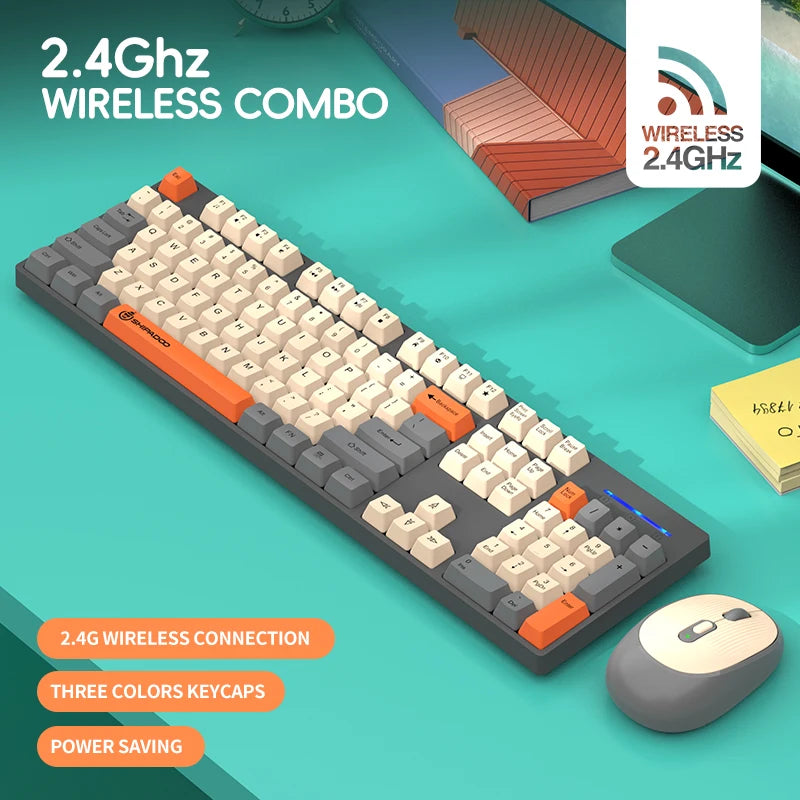 Shipadoo Wireless Keyboard & Mouse Combo – Ergonomic Bluetooth Gaming Set