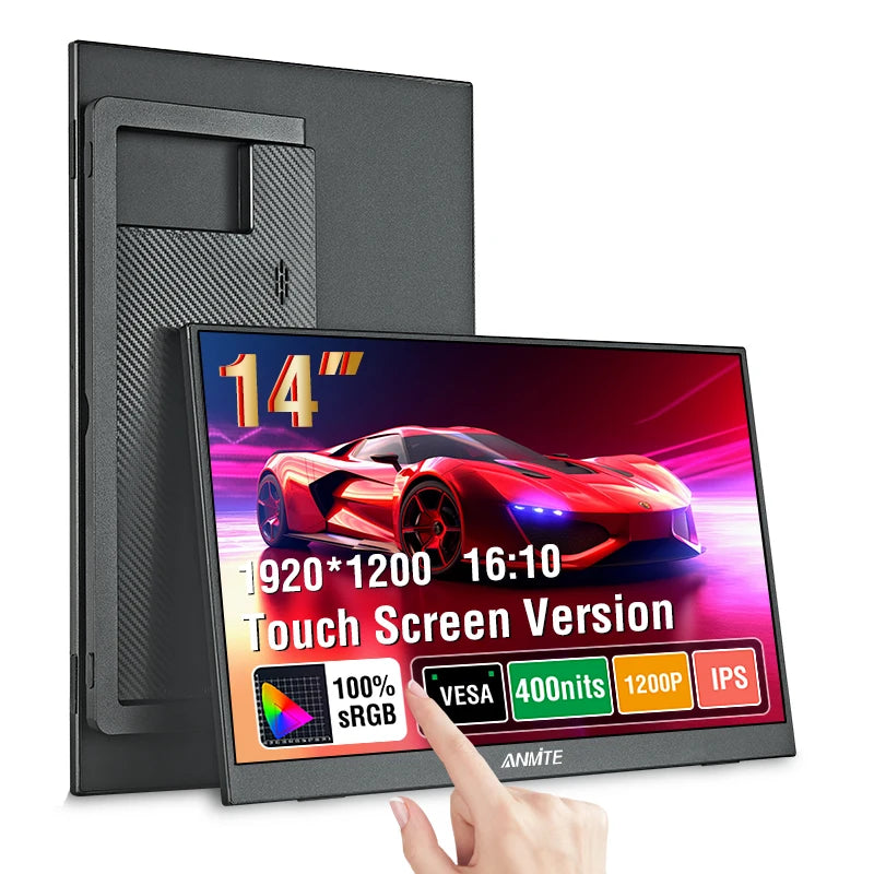 ANMITE 14-Inch Portable Monitor – Touch & Non-Touch Gaming Display