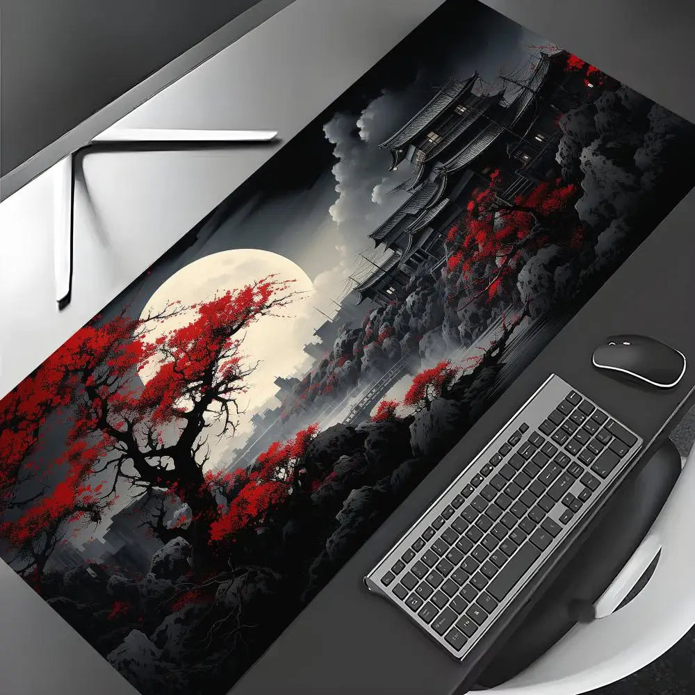 Red & Black Landscape XXL Gaming Mouse Pad – Large Desk Mat