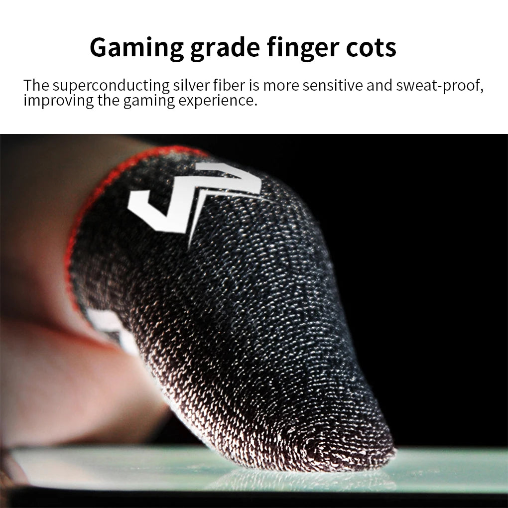 Gaming Finger Sleeves for Mobile Gaming – Anti-Sweat Touchscreen Finger Covers (1 Pair)