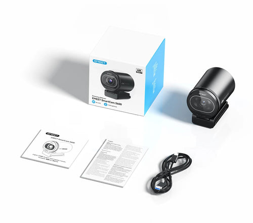 4K Streaming Webcam with Autofocus & Built-In Microphone – USB Plug & Play Camera
