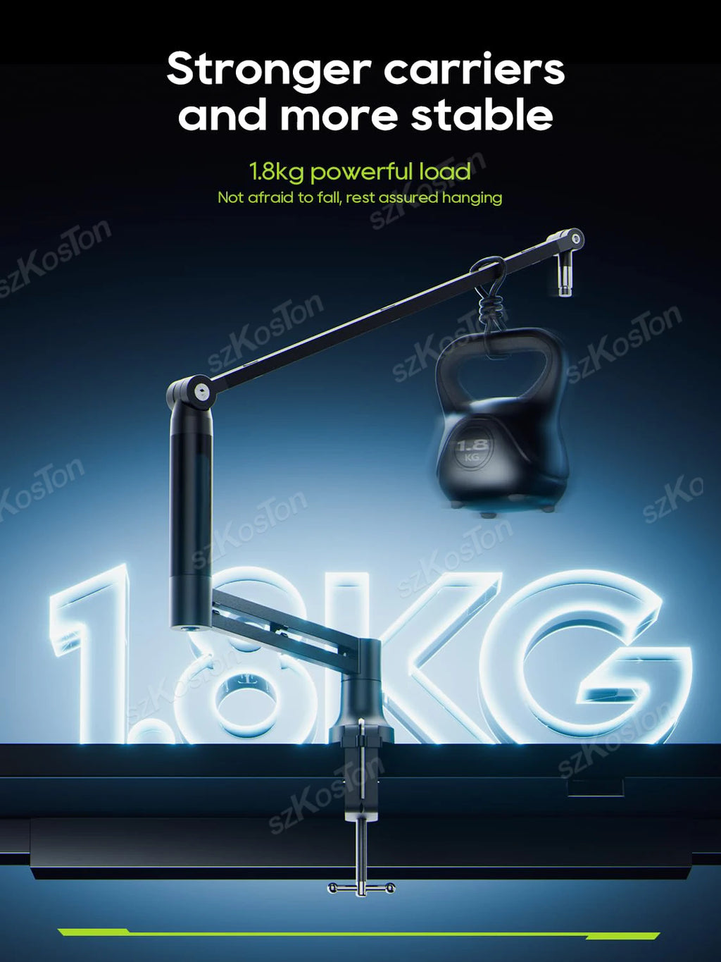 Low Profile Mic Boom Arm with Cable Management