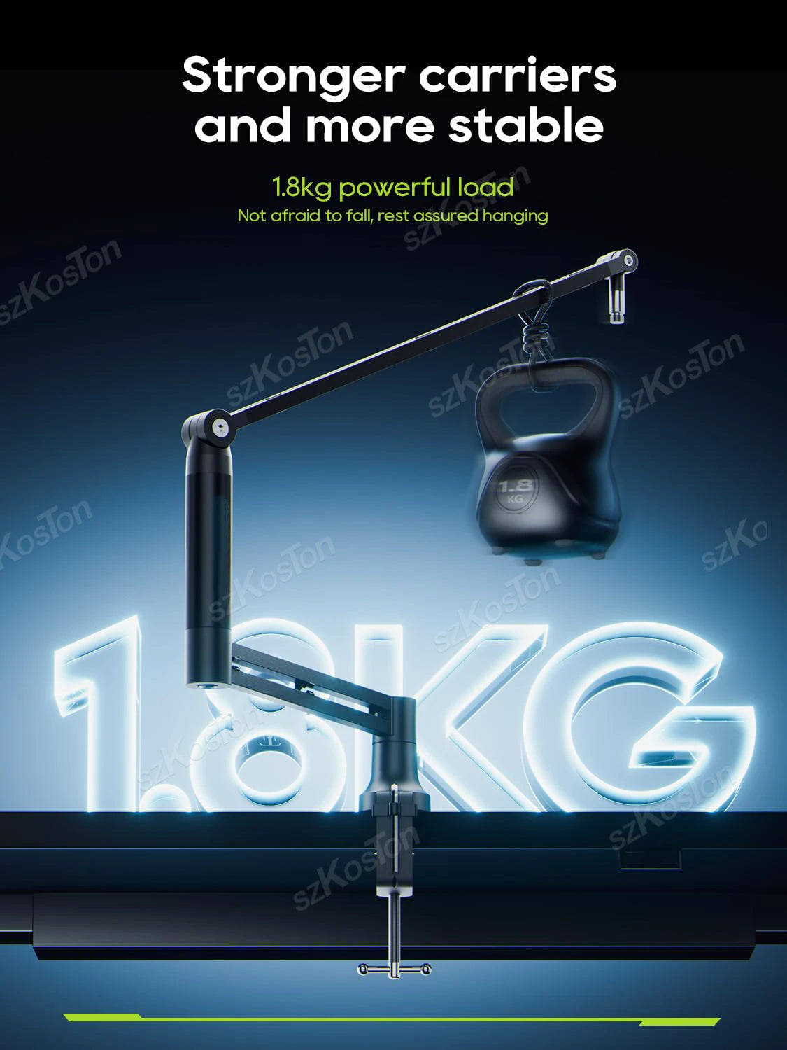 Low Profile Mic Boom Arm with Cable Management