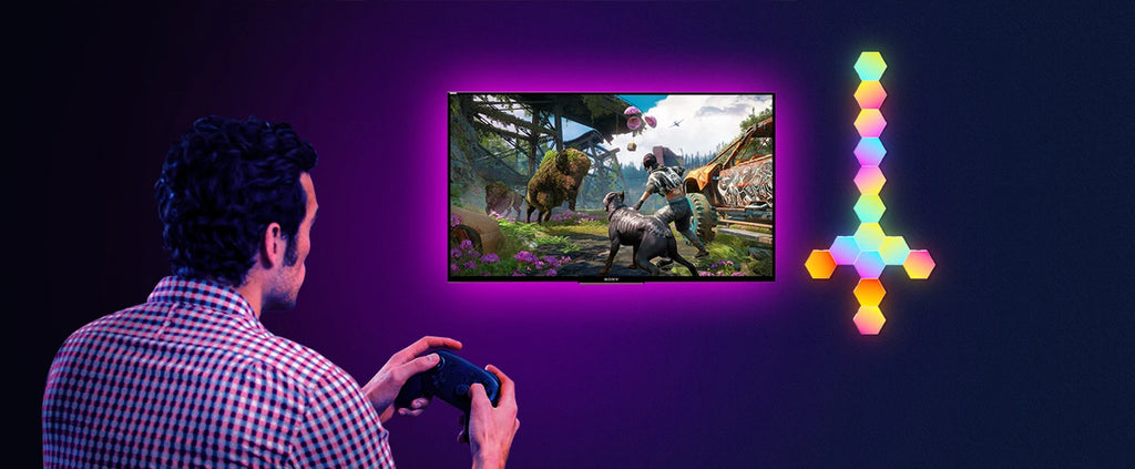 RGB Hexagon LED Wall Panels – Smart App-Controlled Gaming Room Lights